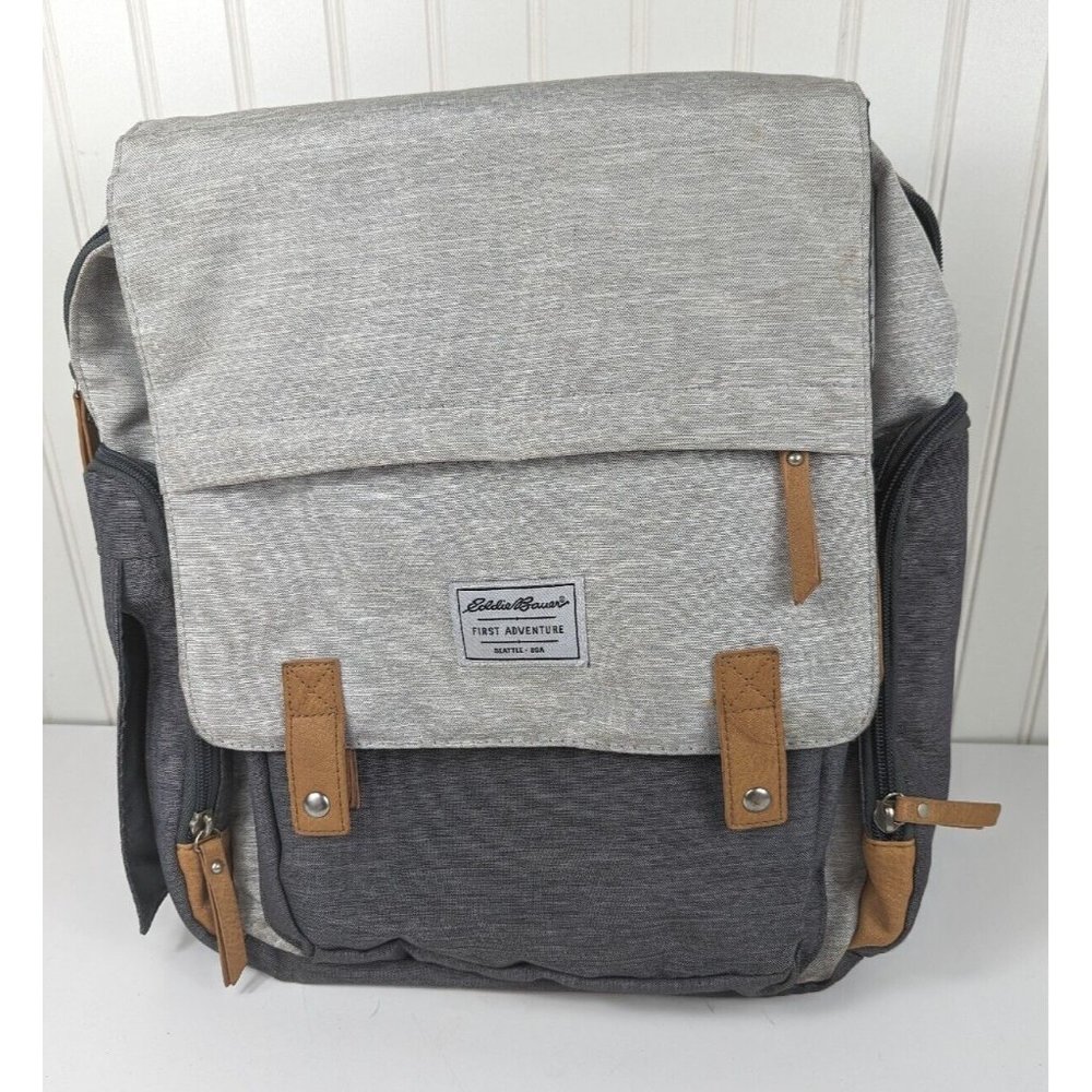 Eddie Bauer Legend Back‎ Pack Diaper Bag - First Adventures. Gray.